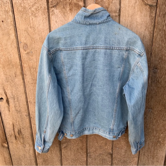 Vtg J Crew Denim Trucker Jean Jacket Mens Medium USA Made Green Label - Picture 8 of 14